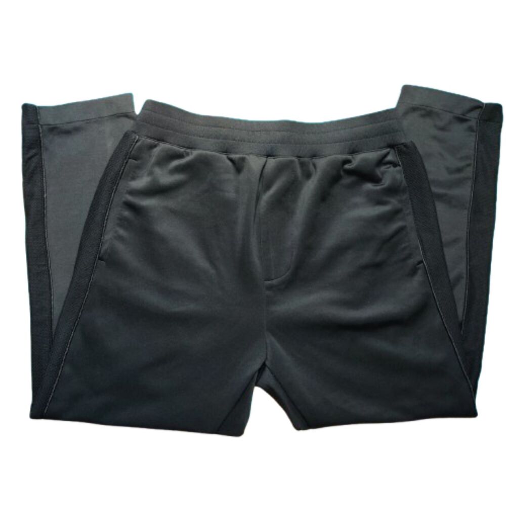 Zara Athleticz Mens Large Black Performance Joggers Mesh Panel Track Pants